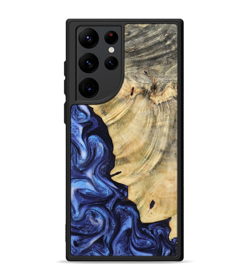 Galaxy S22 Ultra Wood Phone Case - Bonita (Blue, 793219)