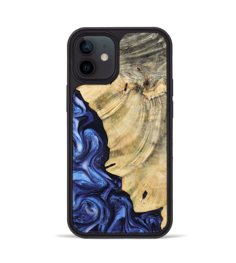 iPhone 12 Wood Phone Case - Bonita (Blue, 793219)
