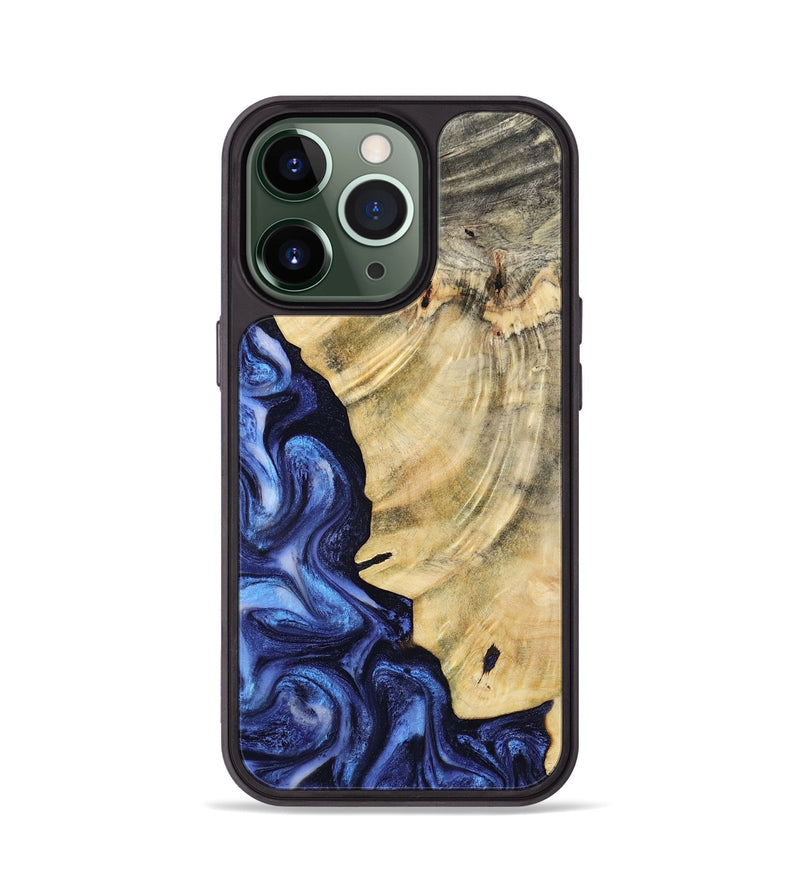 iPhone 13 Pro Wood Phone Case - Bonita (Blue, 793219)