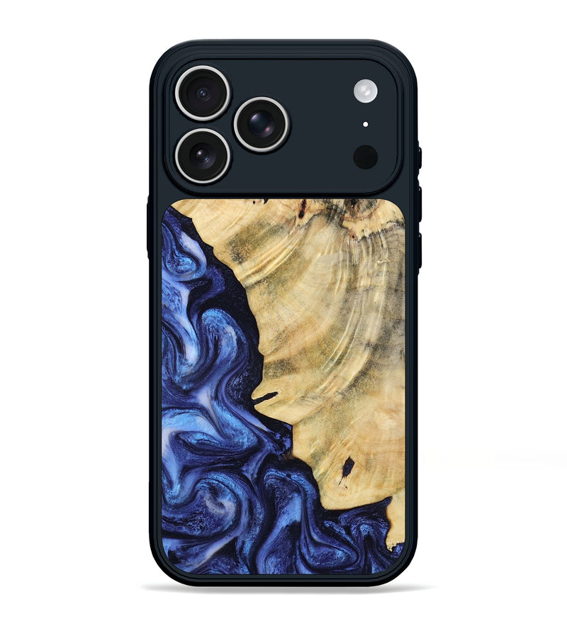 iPhone 17 Pro Max Wood Phone Case - Bonita (Blue, 793219)