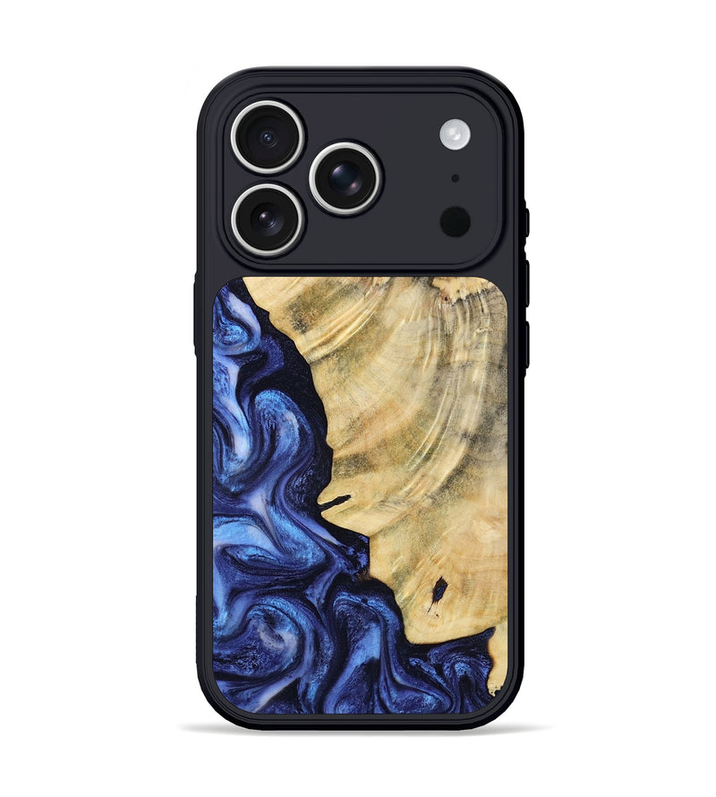 iPhone 17 Pro Wood Phone Case - Bonita (Blue, 793219)