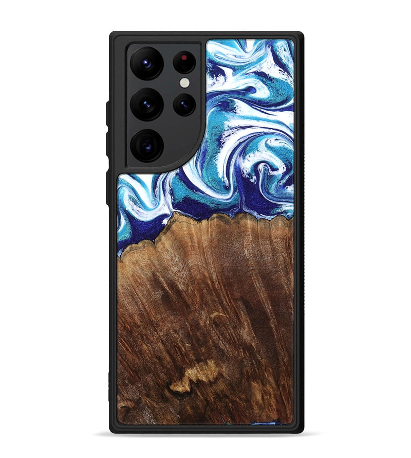 Galaxy S22 Ultra Wood Phone Case - Kody (Blue, 793357)