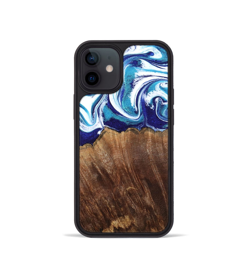 iPhone 12 mini Wood Phone Case - Kody (Blue, 793357)