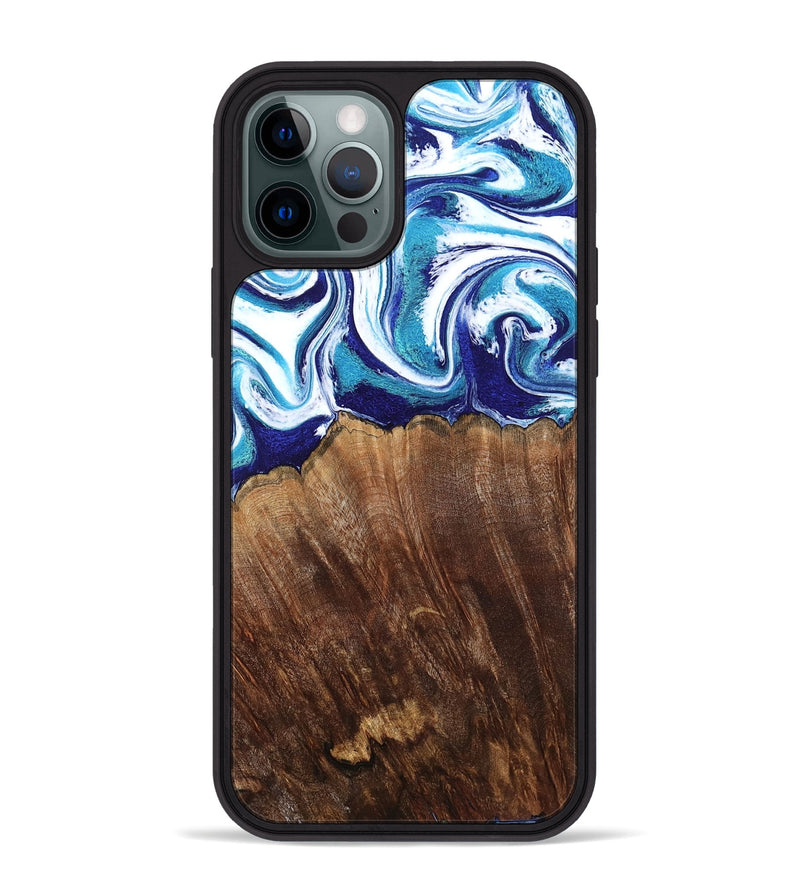iPhone 12 Pro Max Wood Phone Case - Kody (Blue, 793357)