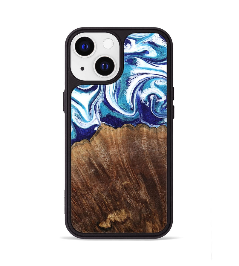 iPhone 13 Wood Phone Case - Kody (Blue, 793357)