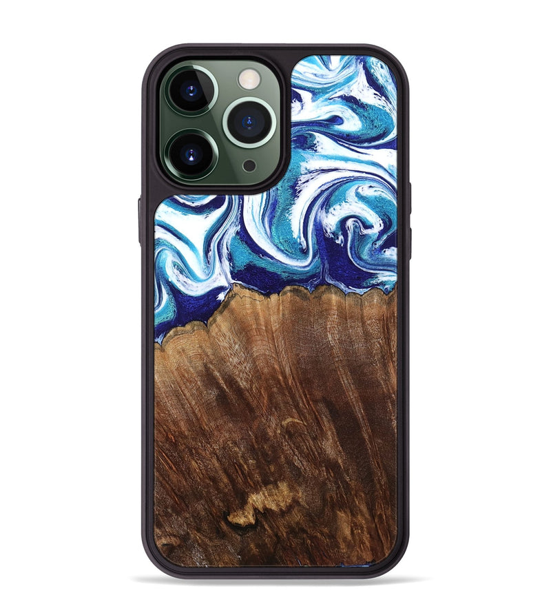 iPhone 13 Pro Max Wood Phone Case - Kody (Blue, 793357)