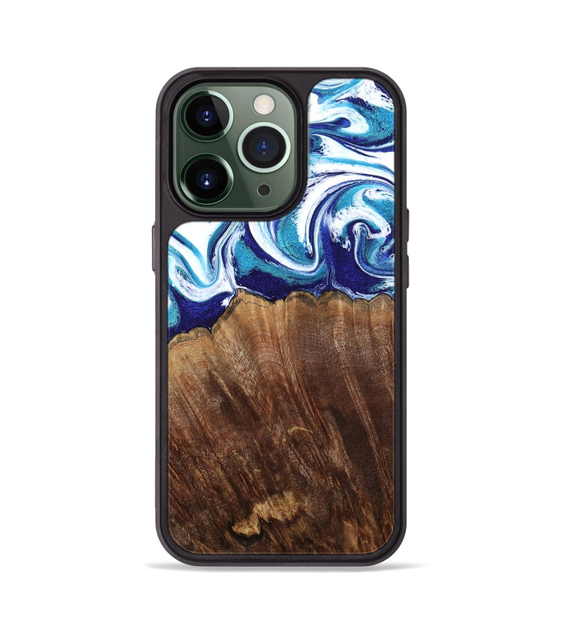 iPhone 13 Pro Wood Phone Case - Kody (Blue, 793357)
