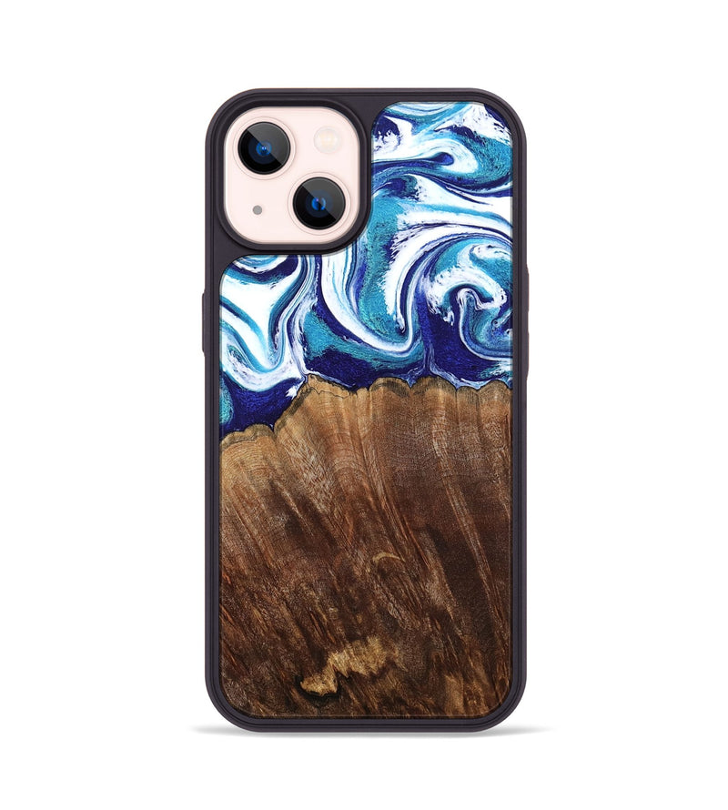 iPhone 14 Wood Phone Case - Kody (Blue, 793357)