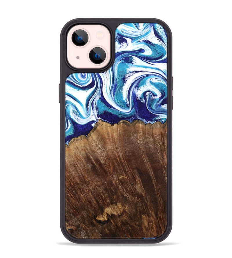 iPhone 14 Plus Wood Phone Case - Kody (Blue, 793357)