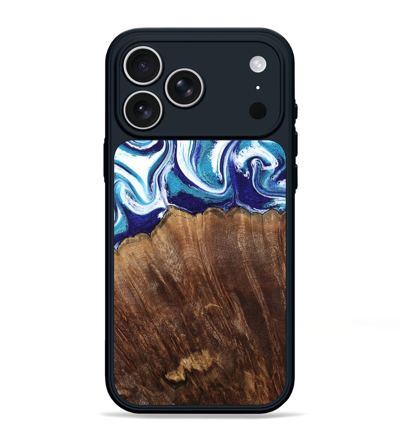 iPhone 17 Pro Max Wood Phone Case - Kody (Blue, 793357)