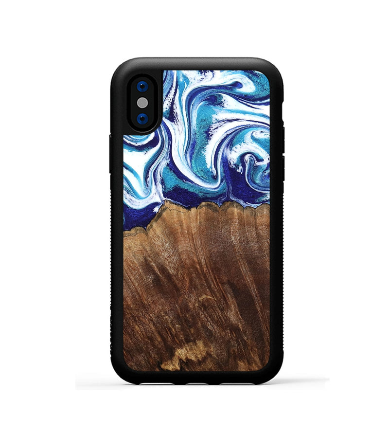 iPhone Xs Wood Phone Case - Kody (Blue, 793357)