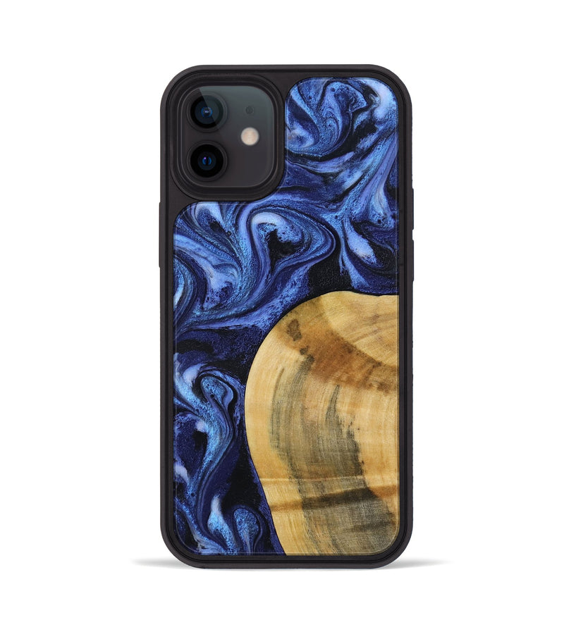 iPhone 12 Wood Phone Case - Lyndon (Blue, 793360)
