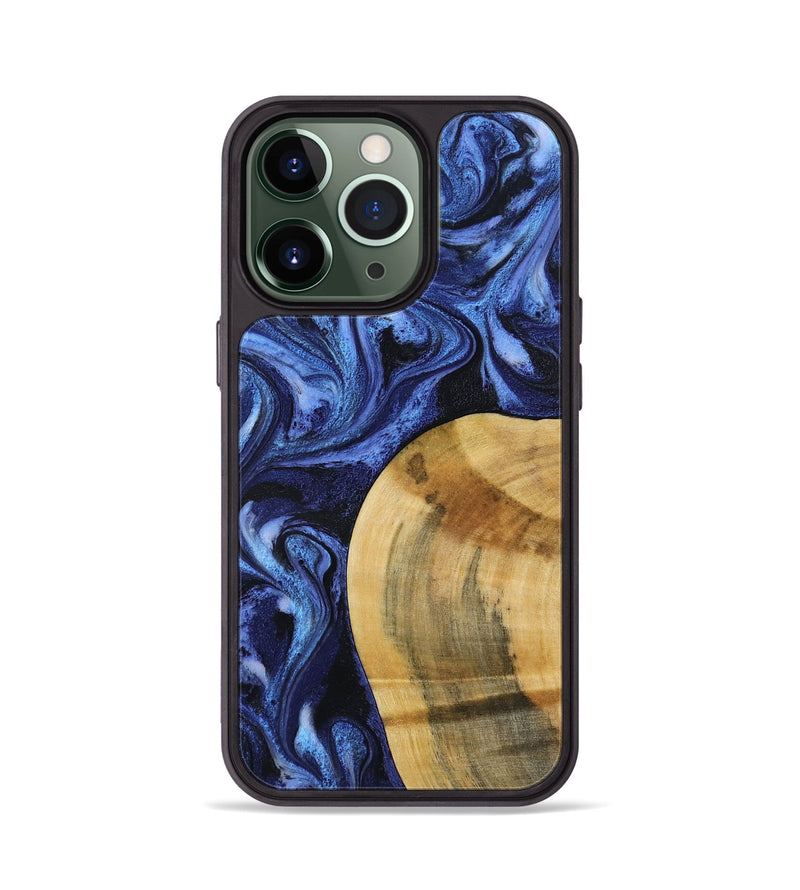 iPhone 13 Pro Wood Phone Case - Lyndon (Blue, 793360)