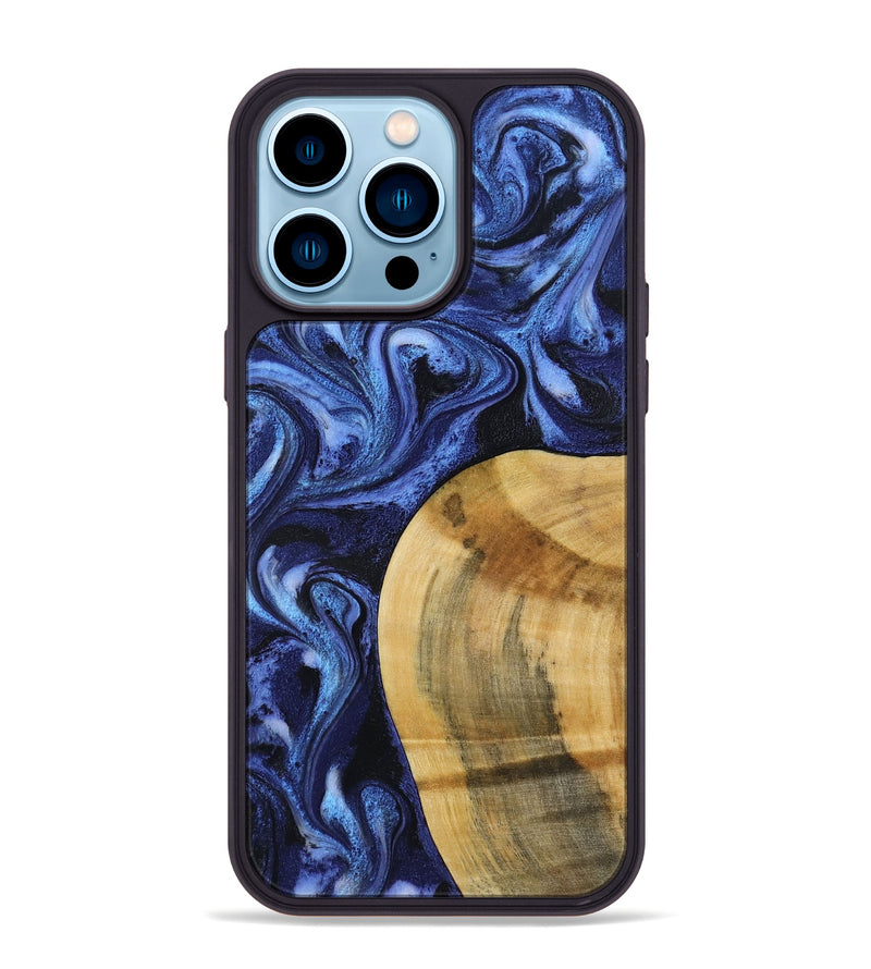 iPhone 14 Pro Max Wood Phone Case - Lyndon (Blue, 793360)