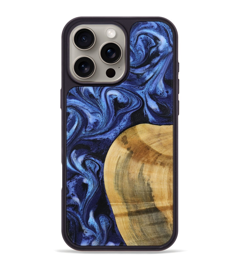 iPhone 16 Pro Max Wood Phone Case - Lyndon (Blue, 793360)