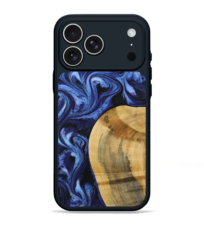 iPhone 17 Pro Max Wood Phone Case - Lyndon (Blue, 793360)