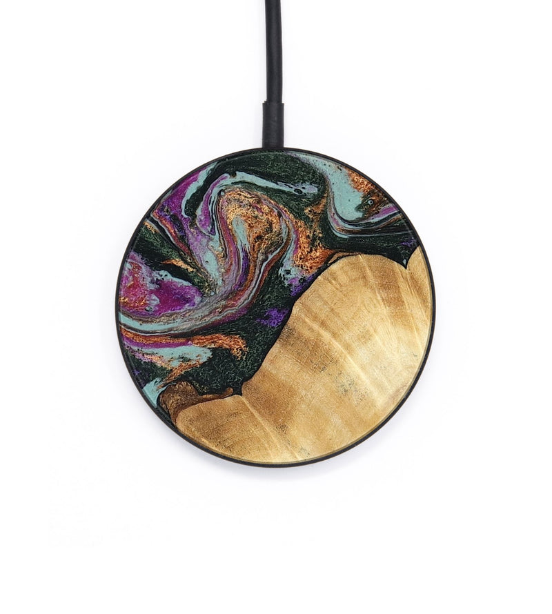 Circle Wood Wireless Charger - Trinity (Green, 793364)