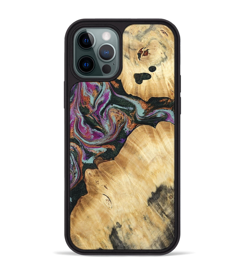 iPhone 12 Pro Max Wood Phone Case - Trinity (Green, 793364)