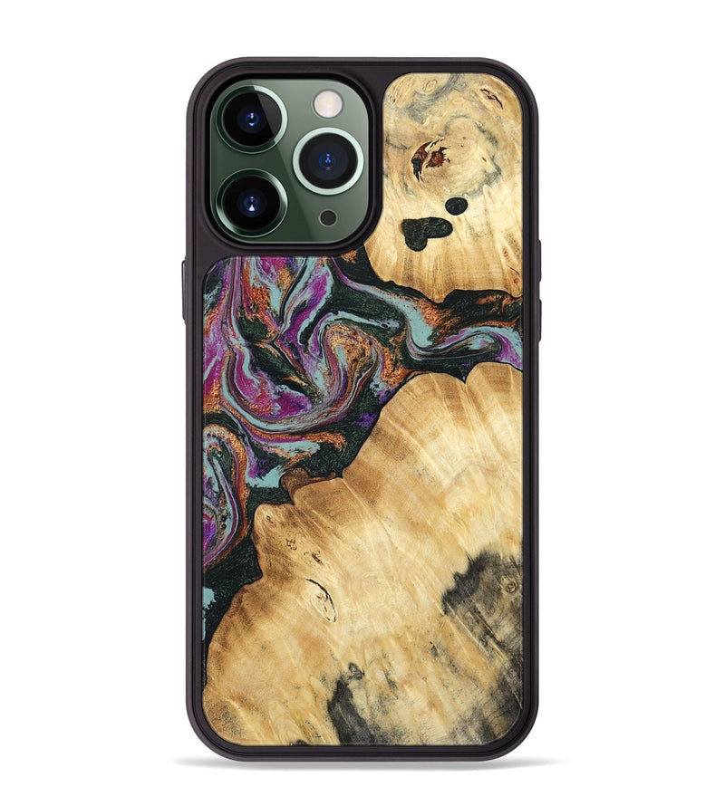 iPhone 13 Pro Max Wood Phone Case - Trinity (Green, 793364)