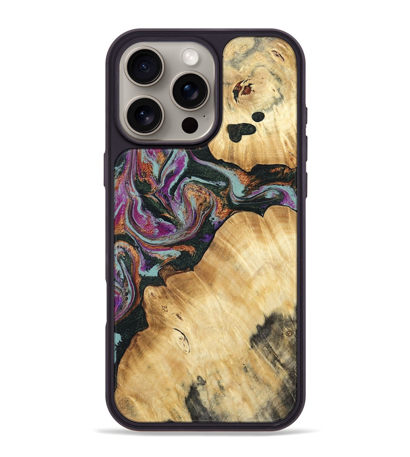 iPhone 16 Pro Max Wood Phone Case - Trinity (Green, 793364)