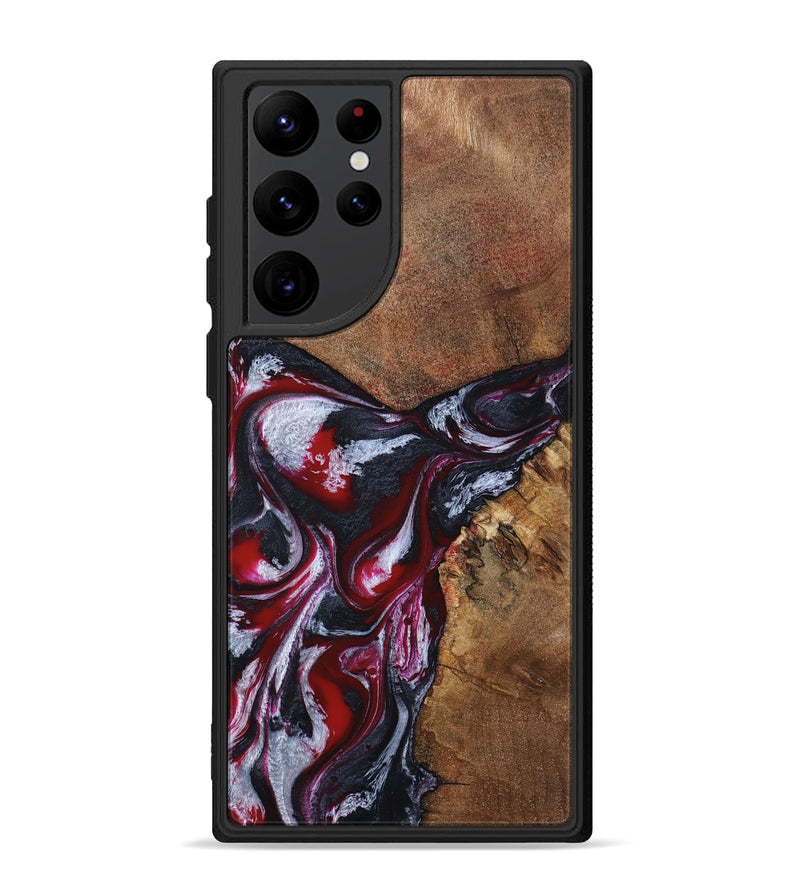 Galaxy S22 Ultra Wood Phone Case - Jaydon (Red, 793374)