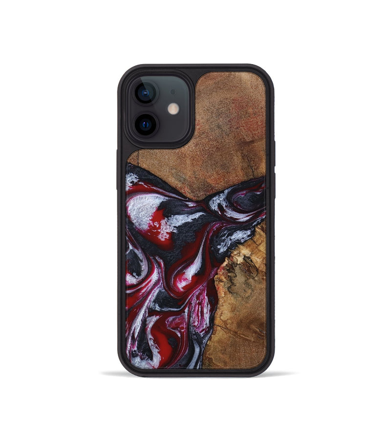 iPhone 12 mini Wood Phone Case - Jaydon (Red, 793374)