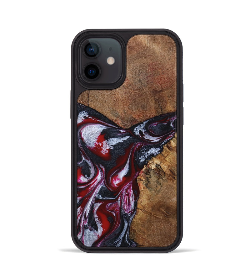 iPhone 12 Wood Phone Case - Jaydon (Red, 793374)