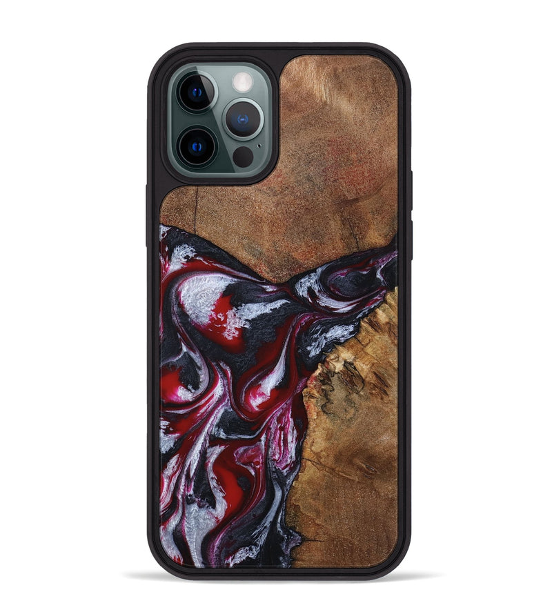 iPhone 12 Pro Max Wood Phone Case - Jaydon (Red, 793374)