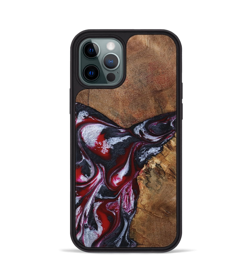 iPhone 12 Pro Wood Phone Case - Jaydon (Red, 793374)