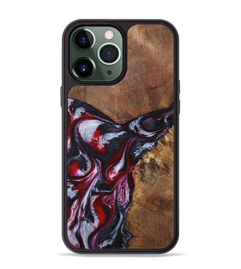 iPhone 13 Pro Max Wood Phone Case - Jaydon (Red, 793374)