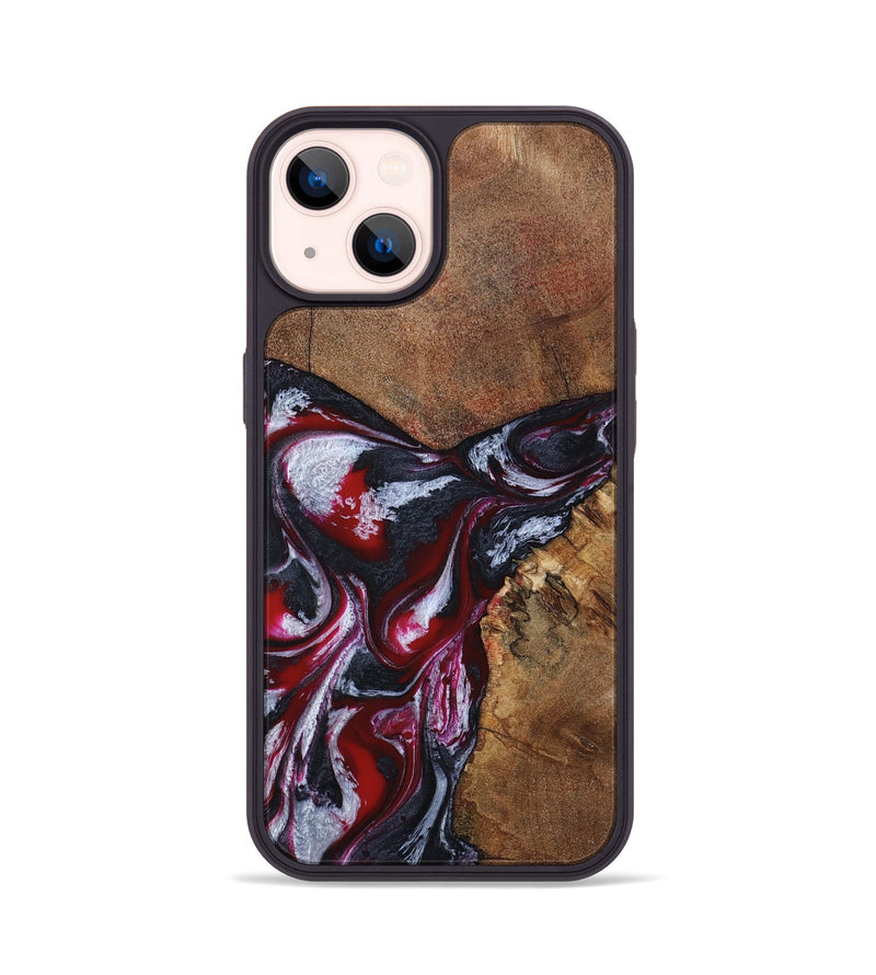 iPhone 14 Wood Phone Case - Jaydon (Red, 793374)