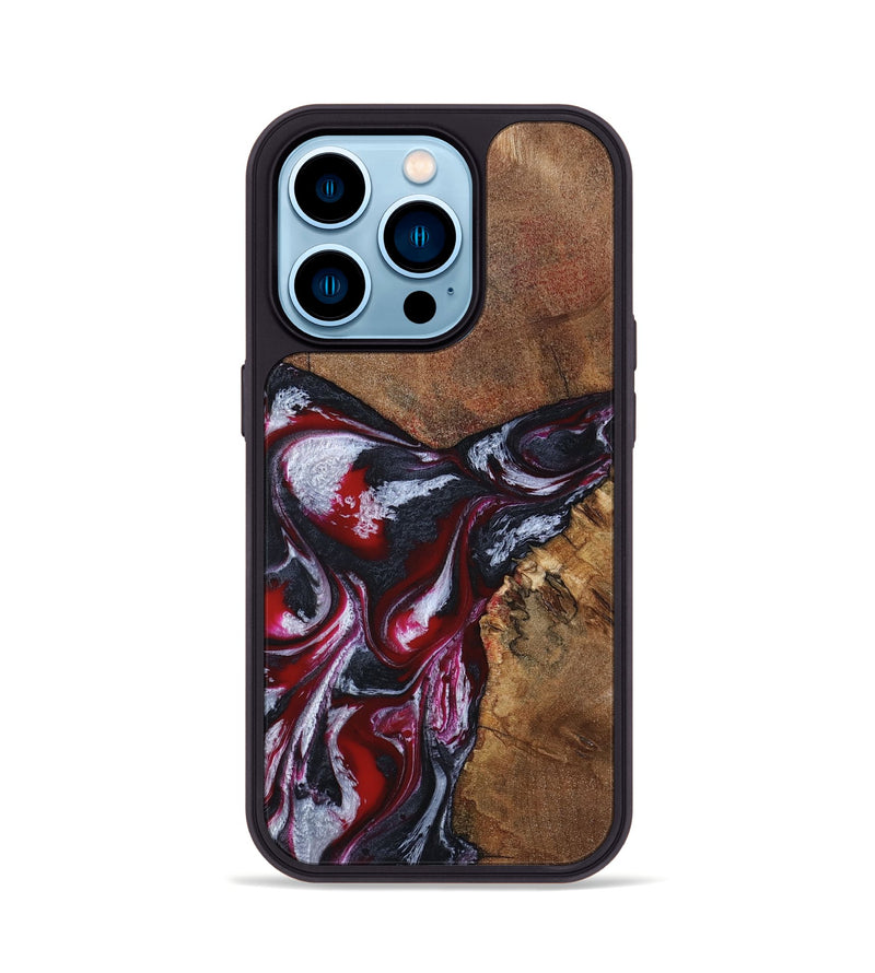 iPhone 14 Pro Wood Phone Case - Jaydon (Red, 793374)