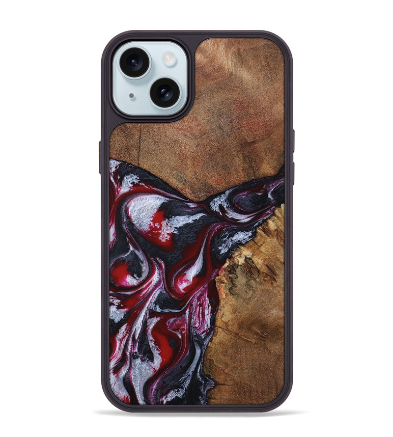 iPhone 15 Plus Wood Phone Case - Jaydon (Red, 793374)
