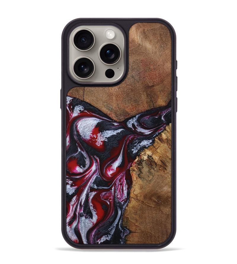 iPhone 15 Pro Max Wood Phone Case - Jaydon (Red, 793374)