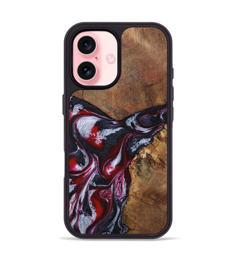 iPhone 16 Wood Phone Case - Jaydon (Red, 793374)
