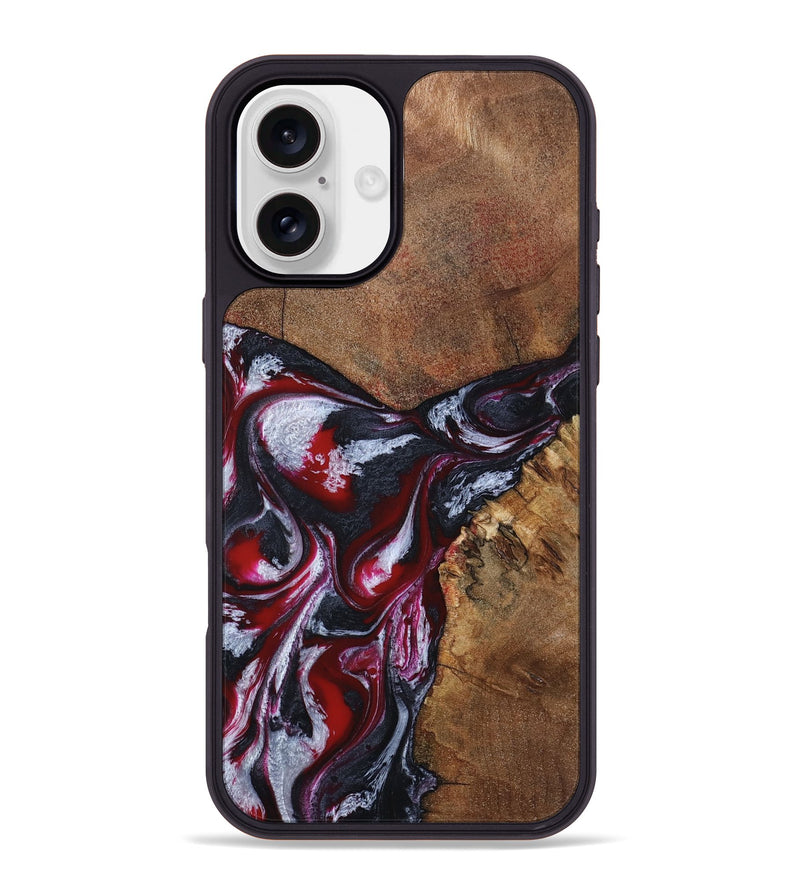 iPhone 16 Plus Wood Phone Case - Jaydon (Red, 793374)