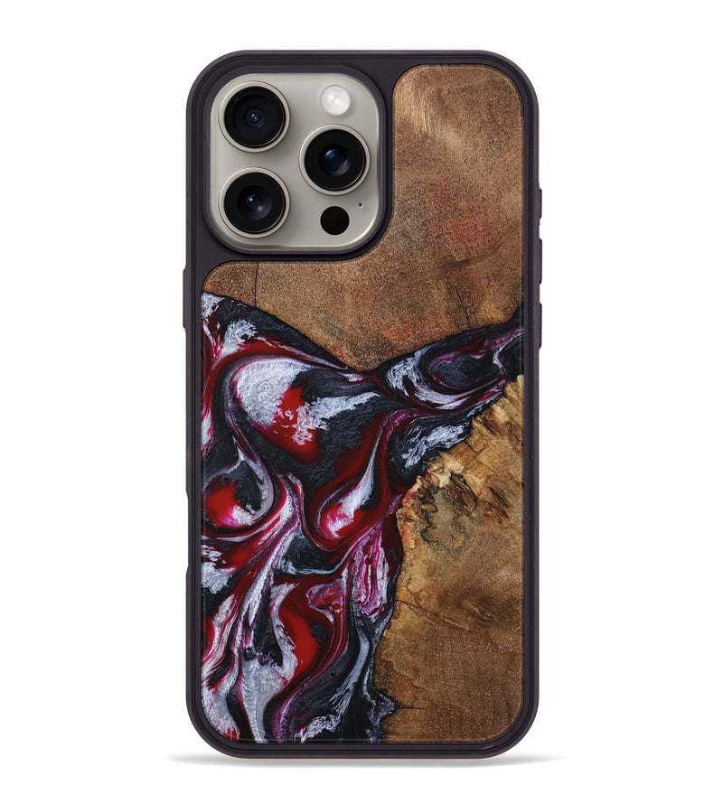 iPhone 16 Pro Max Wood Phone Case - Jaydon (Red, 793374)