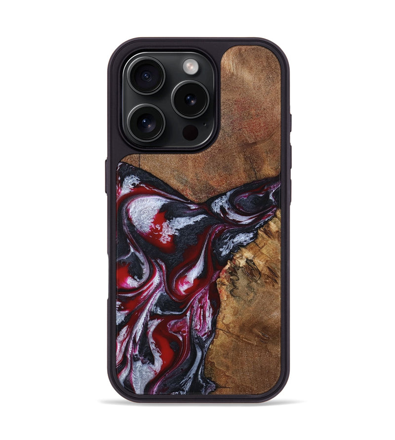iPhone 16 Pro Wood Phone Case - Jaydon (Red, 793374)