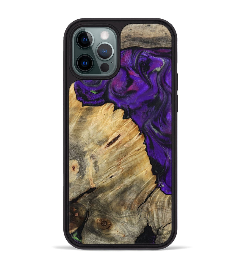 iPhone 12 Pro Max Wood Phone Case - Kathlyn (Purple, 793376)