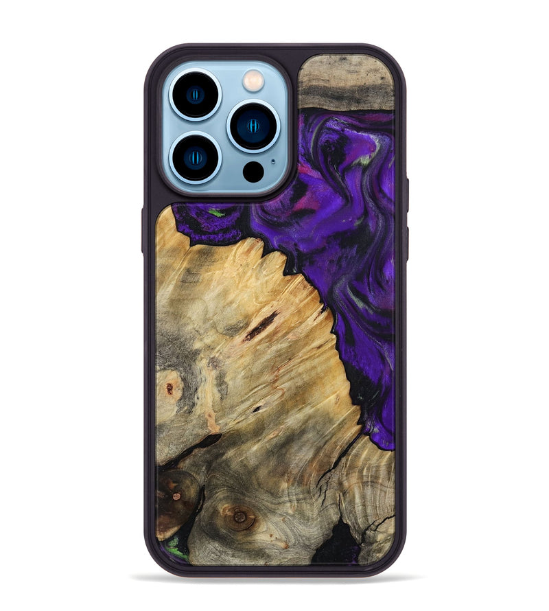 iPhone 14 Pro Max Wood Phone Case - Kathlyn (Purple, 793376)