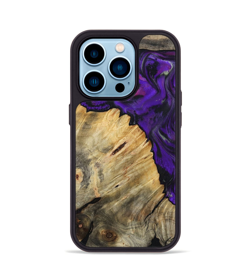 iPhone 14 Pro Wood Phone Case - Kathlyn (Purple, 793376)
