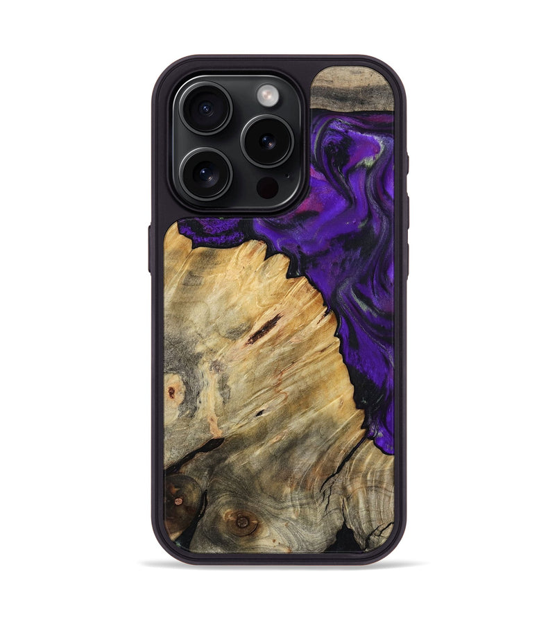 iPhone 15 Pro Wood Phone Case - Kathlyn (Purple, 793376)