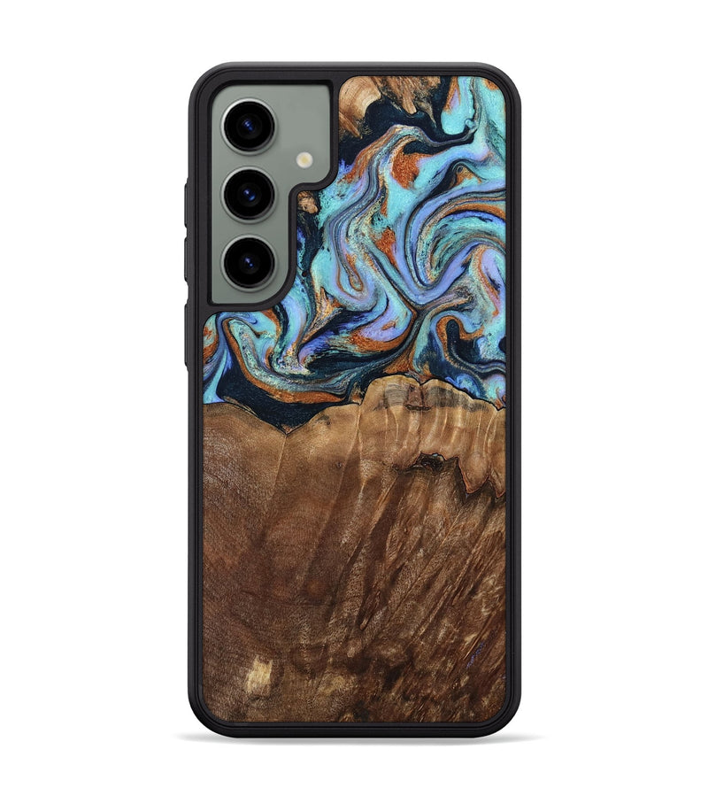 Galaxy S24 Plus Wood Phone Case - Lawanda (Teal & Gold, 793381)