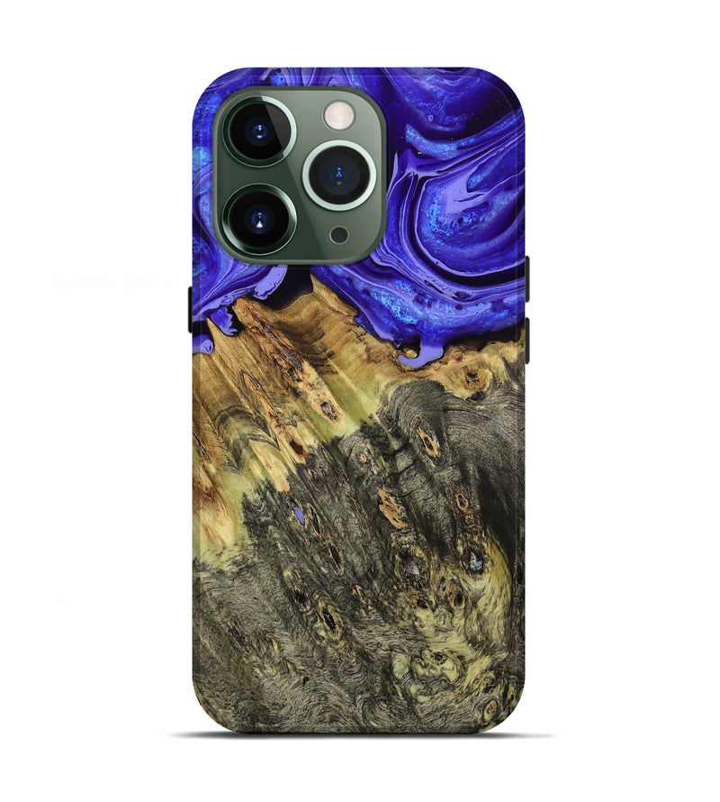iPhone 13 Pro Wood Live Edge Phone Case - Sheyla (Purple, 793452)