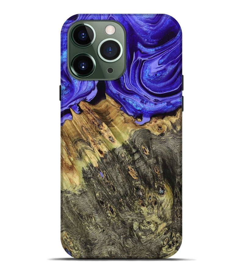 iPhone 13 Pro Max Wood Live Edge Phone Case - Sheyla (Purple, 793452)