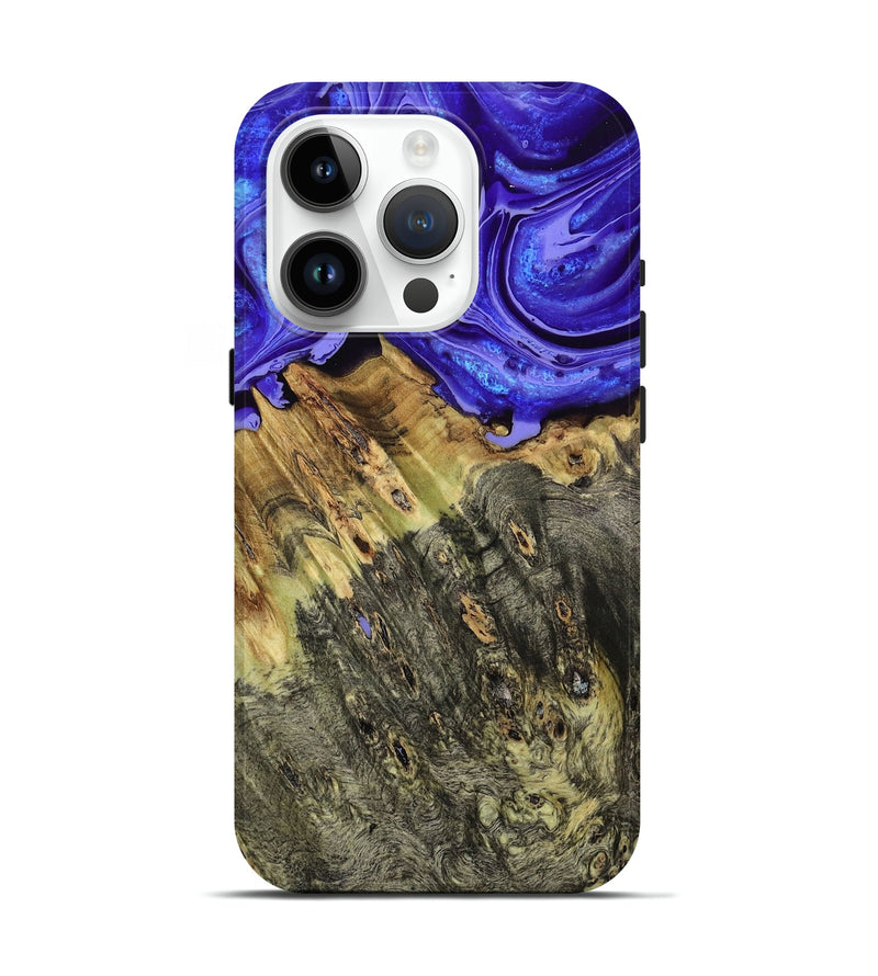 iPhone 15 Pro Wood Live Edge Phone Case - Sheyla (Purple, 793452)