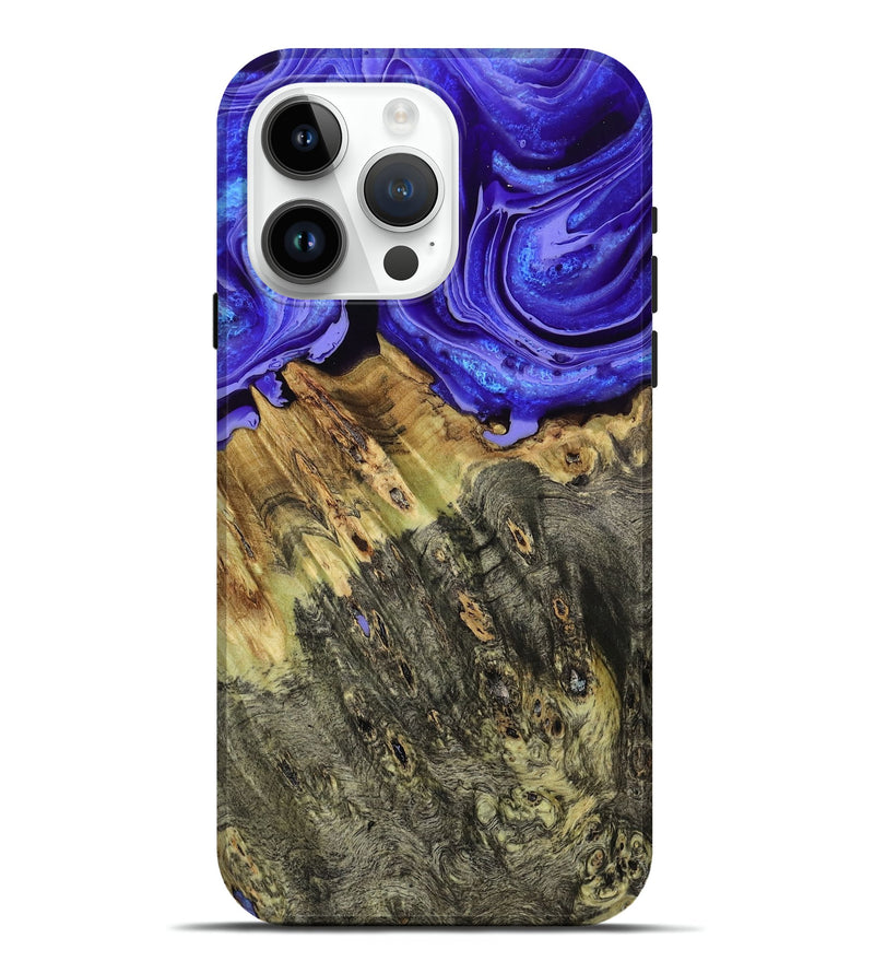 iPhone 15 Pro Max Wood Live Edge Phone Case - Sheyla (Purple, 793452)