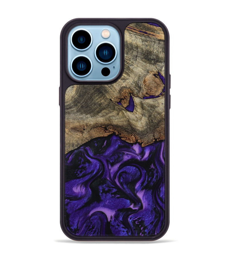 iPhone 14 Pro Max Wood Phone Case - Magnus (Purple, 793483)