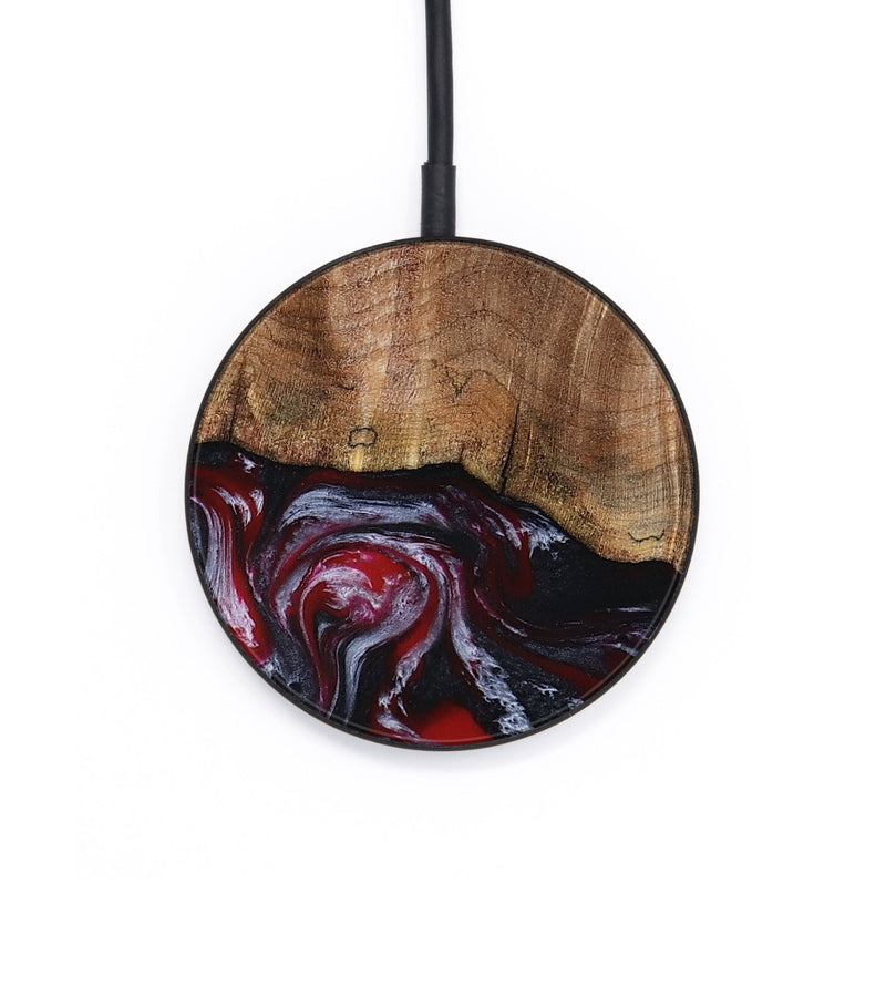 Circle Wood Wireless Charger - Dior (Red, 793484)