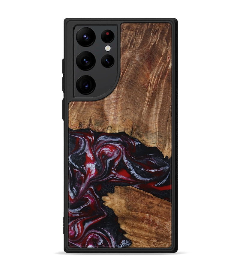 Galaxy S22 Ultra Wood Phone Case - Dior (Red, 793484)